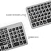 Bluetooth Keyboard, Jelly Comb Rechargeable Slim BT Wireless Keyboard with Number Pad Full Size Design for Laptop Desktop PC Tablet, Windows iOS Android-Gray