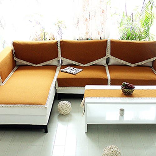 Sofa cushions/ fabric padded sofa towel/Full-cover non-slip solid color sofa set-B 70x210cm(28x83inch)