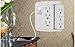 ECOPlugs 6 Outlet Swivel Wall Adapter, Swivel Outlet with USB Ports, Swivel Wall Tap Adapter White