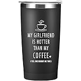 Funny Gift for Boyfriend from Girlfriend, 20 oz Insulated Tumbler Cups with Lid, Gifts for Him, Boyfriend, Christmas Birthday Gift Stemless Double Wall Vacuum Travel Mug for Coffee