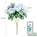Parts3A 11 Branch 6 Heads Artificial Silk Fake Flowers Leaf Rose Leaf Home Bridal Wedding Party Festival Bar or Yard Decoration. (light blue)