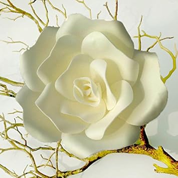Beige Diameter 25 Cm Artificial Rose Large Foam Flower Wedding