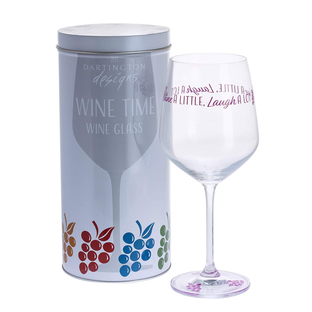 Dartington Crystal GP3399/6 Time Wine a Little, Laugh a Lot, 233 mm (H) 59 CL