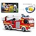 Sluban M38-B0627 Firefighting Series Blocks Vehicle Bricks Toy Helicopter (394 Piece), Elevating Platform Fire Truck and Plane