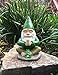 GlitZGlam Zen Gnome and Zen Frog - Namaste– Tranquility and Peacefulness for Your Fairy Garden and Garden Gnomes A Large 9¼ Inches Tall Miniature Gnome Figurine