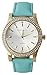 Gino Milano Women's Gold Leather Band Watch & Matching Tri-Fold Wallet Set - Mint