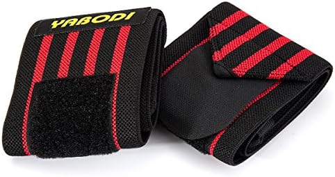 Zakezoon Wrist Wraps 22in for Weightlifting Powerlifting, Bodybuilding, Weight Lifting Wrist Supports for Weight Training (Red)