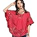 Ashir Aley Batwing Floral Embroidered Loosen Peasant Butterfly Mexican Blouse