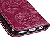 For iPhone 6 Case, iPhone 6S Wallet Case, Premium Soft PU Leather Notebook Cover Embossed Totem Flower Design Case Kickstand Function Card Holder and ID Slot Slim Flip Protective Skin Shell, Rose