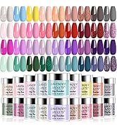 Lavender Violets Dip-Powder-Nail-Kit Starter 36 Colors Quick Drying Dipping Powder Set - Pale Pur...