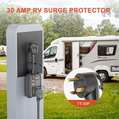 Rophor RV Surge Protector 30 Amp, RV Circuit Analyzer with Integrated