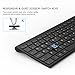 Wireless Keyboard Mouse, Jelly Comb 2.4GHz Ultra Slim Compact Full Size Rechargeable Wireless Keyboard and Mouse Combo for Laptop, Notebook, PC, Desktop, Computer, Windows OS - Black