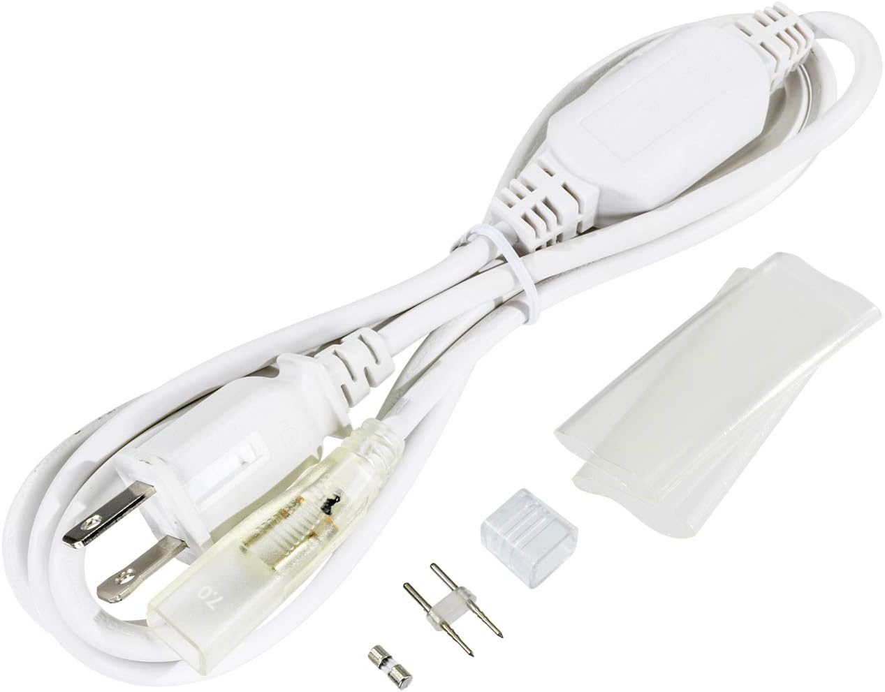 Brilliant Brand Lighting White LED Strip Light Power Cord