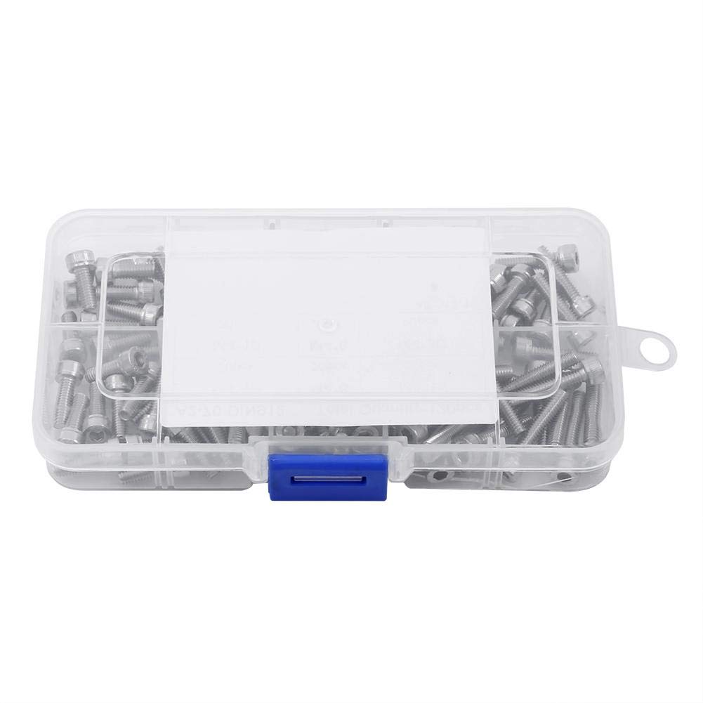 Screws Set for TV Wall Bracket & TV Stand,120pcs 6/8/10/12/16/20 Stainless Steel Socket Cap Head Screws Accessory Kit DIN912 Mounting Hardware Kit