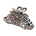 Fashion & Lifestyle Large Metal Alloy Hair Claw Jaw Clip for Women and Girls - Pretty Strong Clamp Non-Slip Barrette Hair Updo Grip Bath Accessories for Thick Hair, Silver