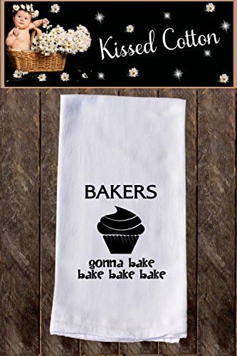 Funny Dishcloth/ Tea Towel/ Flour Sack Towel ~ Bakers Gonna Bake {KC000027}