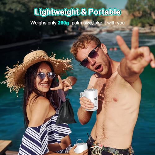 Electric Air Pump, 4000 mAh Electric Pump for Inflatable Mattress with 4 Nozzles, Inflator Inflator, USB Rechargeable Lighting, for Outdoor Camping, Air Mattress