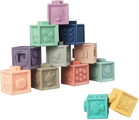 Amazon Co Jp Transer 幼児用知育玩具 数字の形 動物のブロック お風呂のおもちゃ エンボス加工の非常に柔らかいゴム製のおもちゃ 0 1歳向け B ブルー ホーム キッチン
