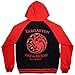 HBO'S Game of Thrones Men's Got Targaryen Zip Front Hoodie, Black, X-Large