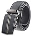 QISHI YUHUA Ratchet Belt for Men, Slide Men's Belt with Genuine Leather 1 3/8,Trim to Fit - 35