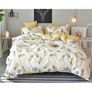 Amazon.com: Jumeey Pineapple Duvet Cover Twin Duvet Cover