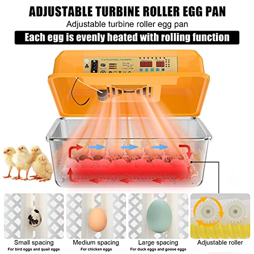 PaTunTEK Incubators for Hatching Eggs, 36 Eggs Incubators with Automatic Turning Humidity