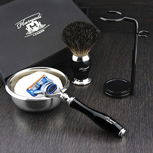 Preimuim Shaving Kit Gift Set For Men(Gillette fusion razor,Brush,Bowl,stand) - Thumbnail 3