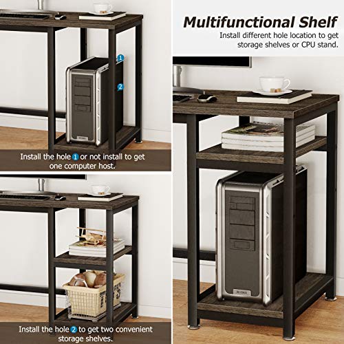 Homemaxs LShaped Computer Desk, 56Inch Corner Desk for Home Office