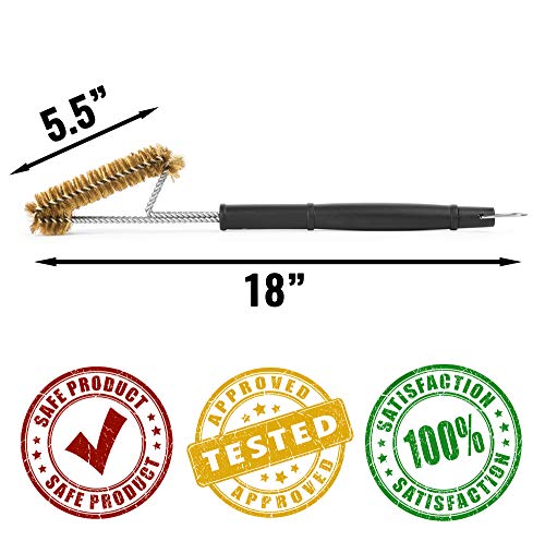 3 Grillaholics+Essentials+Brass+Grill+Brush