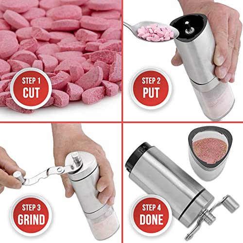 Pill Grinder Pro Manual Pill Crusher and Cutter Crush, Grind and