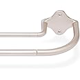Amazon Basics Room Darkening Double Curtain Rod, 48" to 88", Nickel