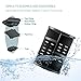 Jerrybox 360 Rotating Makeup Organizer, Spinning Makeup Organizers Vanity Organizer Rack for Countertop, Large Capacity for Bathroom, Square (Black)