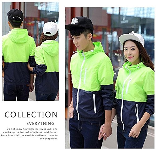 ZCL Women Quick Dry Windbreaker, Autumn Lightweight Hooded Jacket Sun Protection Outerwear LightGreen US Size M - Thumbnail 6