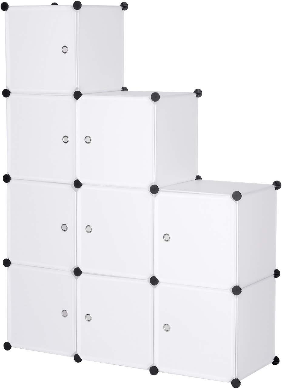 WOLTU SR0055ws DIY Armoire Plastique Chambre Faite de modules avec