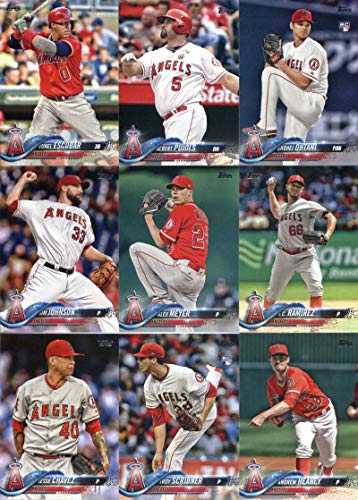 Los Angeles Angels 2018 Topps Complete Mint Hand Collated 25 Card Team Set with Mike Trout Plus Shohei Ohtani Rookie Card and others