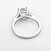 espere Sterling Silver 2 Carat CZ Baguette Round Solitaire Engagement Ring Bridal Wedding Jewelry