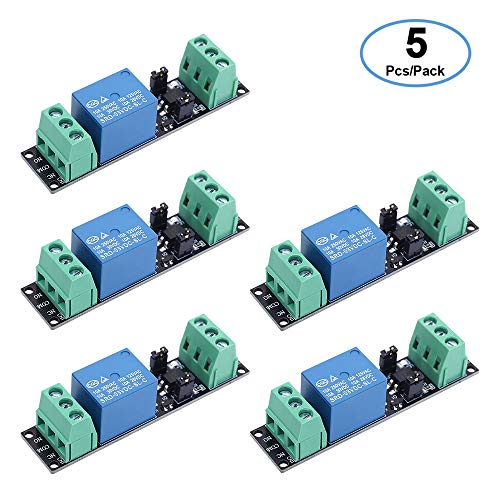 Icstation 3V 1 Channel Relay Power Switch Module with Optocoupler Opto Isolation High Level Trigger for IOT ESP8266 Development Board (Pack of 5) - Thumbnail 7