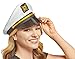 NJ Novelty - Yacht Captain Hat Sailor Skipper Cap Sailor Adult Costume Accessory