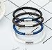 REVOLIA 4Pcs 6MM Stainless Steel Leather Bracelets for Men Women Braided Rope Bracelets Magnetic Clasp 8.0 inches