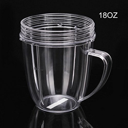 image for UNIQUEBELLA Blender Juicer Replacement Parts, 18 OZ Small Cup with han