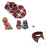 DDLBiz Cute Pet Dog Puppy Clothes Shirt Size XS/S/M/L Blue Red Color (large, red)