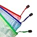 12 Pcs A4 Waterproof Zipper File Bags Mesh Document Bag Storage Pouch for Office Document, Magazine, Toys, Cosmetics,Travel Accessories Organizer