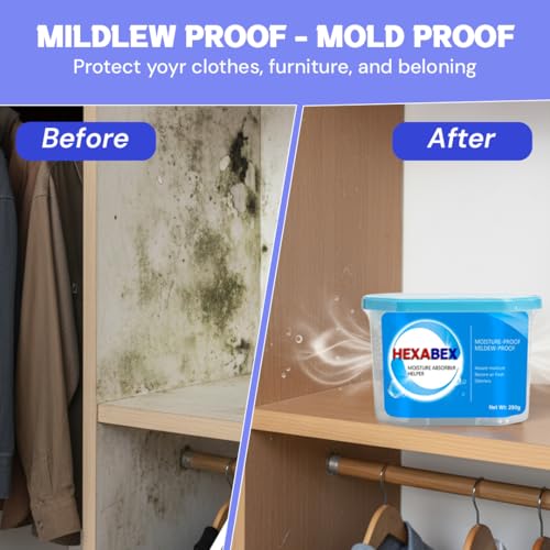 Disposable Dehumidifier Box 600ML – Moisture Absorber & Humidity Trap, Odor & Mold Remover, Fragrance-Free Calcium Chloride Desiccant for Bathroom, Kitchen, Closet & Wardrobe (Pack of 4)