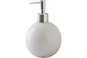 Ceramic Soap Dispenser with Rust Proof Pump,Ball Shaped Decorative Modern Minimalist Refillable Hand Lotion Pump Bottle,Hand 