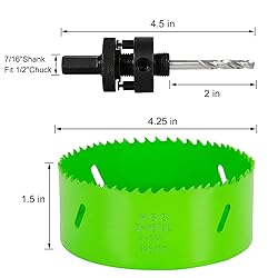 HLOFIZI 4-1/4 Inch Hole Saw Bi-Metal for