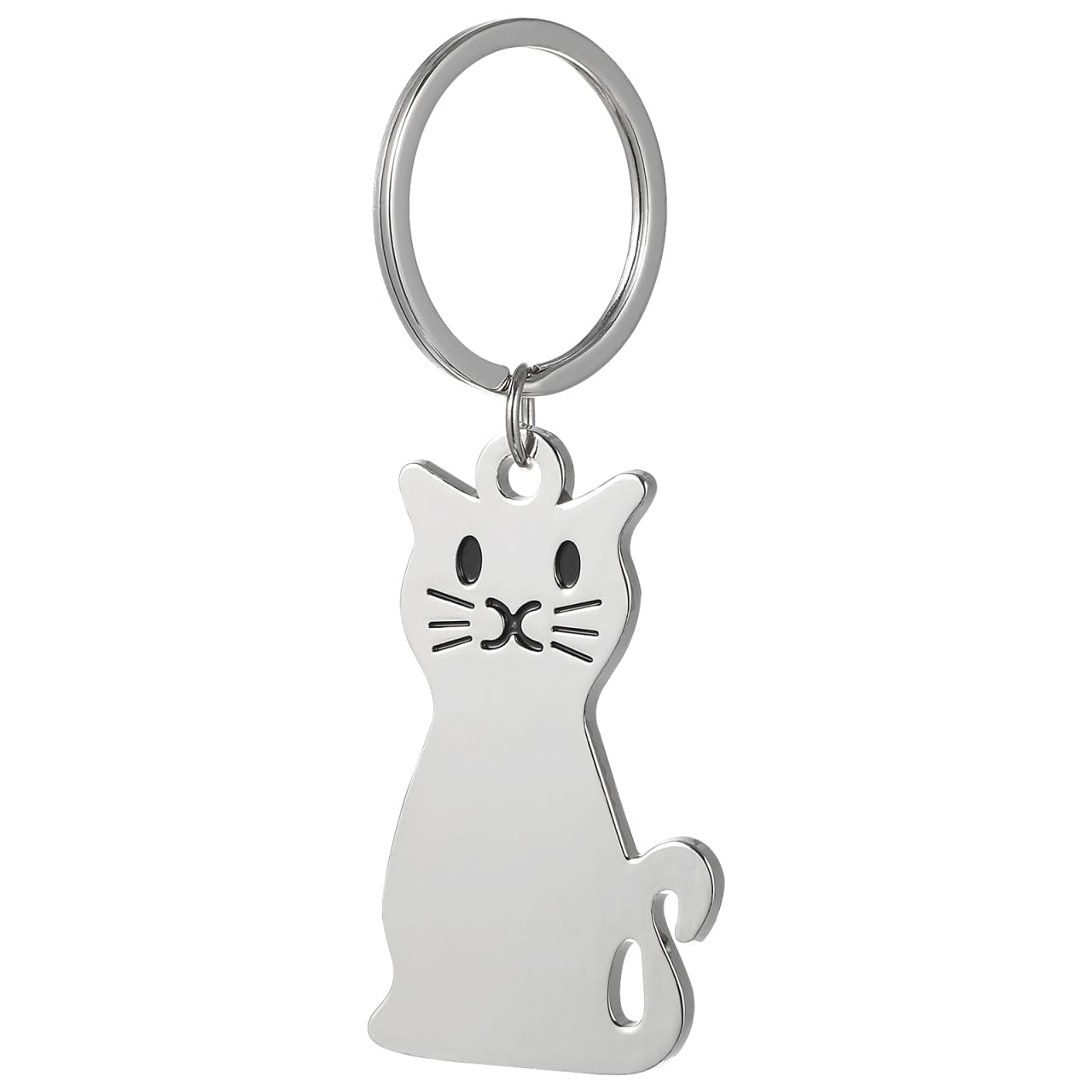 LIOOBO Metal Keyring Key Pendant Cat keyring Animal Keychain Metal Keychian for Kids Friends Families Adults