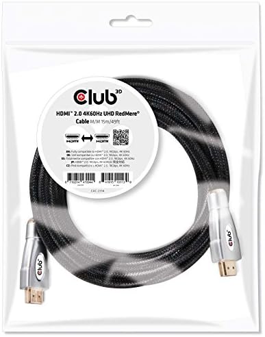 Club 3D Premium High Speed HDMI 2.0 Black, 15.00 m