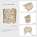 eManco Adjustable Vintage Lace Wide Cuff Bangles Bracelets for Women Yellow Gold Plated Jewelry