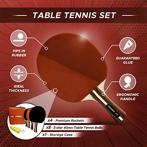 5 Paddle+Tennis+Paddles+Portable+Storage