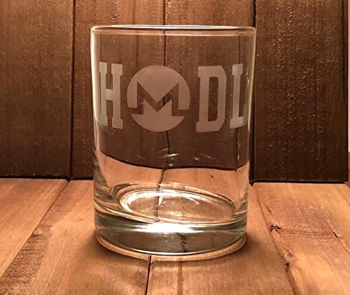 HODL Monero Rocks Glass - Monero Gift - Cryptocurrency - blockchain - Ethereum - LiteCoin - Dash - Barware -